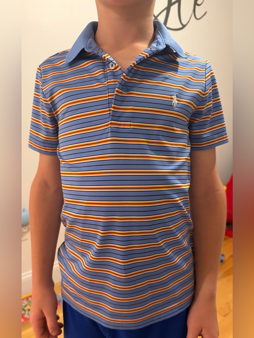 Polo by Ralph Lauren Kids' Blue Striped Polo Shirt New w/o Tags (Fits size 5T-6)